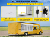 Concession Window, 48 x 36 inch, Aluminum Alloy Food Truck Service Window with 4 Horizontal Sliding V952-SCFWCKYCB3648EBYGV0