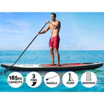 Weisshorn Stand Up Paddle Board 11ft Inflatable SUP Surfboard Paddleboard Kayak Surf Black SUP-D-11FT-81-15-BK