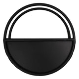 Premium Floating Half Moon / Semi Circle Metal Wall Planter Onyx Black 35cm V637-DP10089