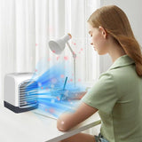 Quiet Portable Water-Cooled Fan, Aromatherapy 3 Speed Top Water Filling, Desktop Air Cooler for Home V1369-AZ3-W-10440