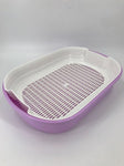 YES4PETS Large Portable Cat Toilet Litter Box Tray with Scoop and Grid Tray Purple V278-MSP-004-PURPLE-W-ZW-0001