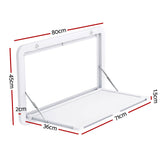 Weisshorn Caravan Table 800 x 450mm Folding Lockable White CARAVAN-TABLE-80X45-WH