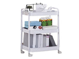 3 Tier Utility Rolling Cart with Caster Wheels Movable Multifunctional Storage Cart for Kitchen V1294-YM0901-3117240235111