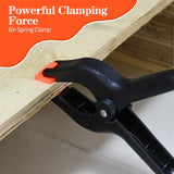 Plastic Spring Clamps Heavy Duty 6 Inch Backdrop Clips for Woodworking and Photography, Black, 12 V1189-LC-RY-00015