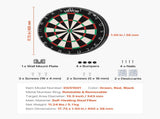 Dart Board, High-Grade Self-Healing Sisal Fiber Dartboard with Staple-Free Bullseye, Blade Wire & V952-JMFBPFZJM1357B09N001V0