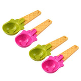 4Pcs Cake Digging Scoop Plastic Spoons Simple Design Easy to Clean for Household and Cafe V1370-AZ4-15376
