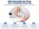 Borosilicate Glass Pickle Jar with Strainer and Leak-Proof Lid, Hourglass Fermentation Container for V1341-ZY-359AR7Z8-KHAKI-9524CM1340ML