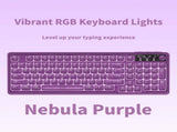 Tri-Mode Wireless Mechanical Keyboard, Bluetooth 5.0/2.4G/USB-C, 96% Layout RGB Backlit Keyboard, V1197-BG-042614