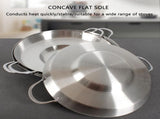 38cm Multifunctional Grill Pan with Double Handles - Silver - Suitable for Induction Gas and V1258-DP02-BOL-26