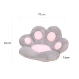 SOGA 2X 70cm Grey Paw Shape Cushion Warm Lazy Sofa Decorative Pillow Backseat Plush Mat Home Decor SCUSHION013X2