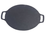 Black Round Barbecue Tray, Outdoor Grill Accessory for Large Family Gatherings and BBQ Events, 1 V1370-AZ4-11566