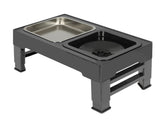 PaWz Elevated Pet Feeder 4 Height Adjustable PT1182-BK
