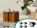 20 Set 1.25 Inch Small Side Mount Caster Wheels Little Drawer Rollers Mini Low Profile Casters Non V1258-DP02-C-3040
