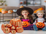7pcs Simulated Pumpkin Glossy Paint Lightweight Creative Reusable Foam Pumpkin for Decoration Prop V1294-YM0901-3115240060516