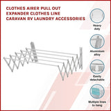 Clothes Airer Pull Out Expander Clothes Line Caravan RV Laundry Accessories V63-837791