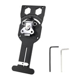Adjustable Angle Guide Rail Square for Track Saws with 19-Position Stop from -45&deg to 45&deg, T-Shape V1341-ZY-DZM638UM-BLACK