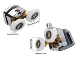 Shower Door Rollers, 23mm Diameter Double-Wheel Sliding Door Roller for Door Tracks, V1192-AZ-W-11181