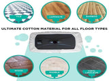 Six Pack Fiber Replacement Pads Washable Reusable Floor Cleaning Cloth Covers Fit 15x8 Inch Flat V1369-AZ3-W-14956