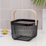 Fruit Colander Metal Material Comfortable Portable Handle Wear Resistant Practical Vegetable Drain V1294-YM0716-3118220113015