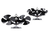 8 Blades Wood Stove Fan Aluminum Alloy Quiet Efficient Heat Powered Fireplace Fan with Magnetic V1294-YM0901-3114240088711