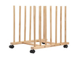 Artiss Wooden Art Drying & Canvas Storage Rack with Caster Wheels for Studio,Galleries,Classroom ASR-ADJ-6H-LW