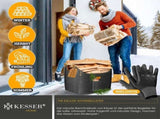 Firewood Bag Extra Thick Firewood Basket Foldable with Reinforced Wooden Handles Storage Basket V1369-AZ3-W-21547