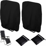 2 pcs Folding Lounger Cover, Windproof Anti-Uv Waterproof Folding Garden Chair Covers, Garden V1188-MS-227-0988