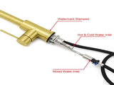 WELS Brushed Gold Pull Out Kitchen Sink Tap Basin Mixer Faucet 2 Modes Spout Set V1233-KRD519BG