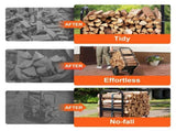 Firewood Log Cart Wood Mover Hauler 250 lbs Capacity on PU Wheels Dolly V952-DCCH43XH27XWHHAHJV0