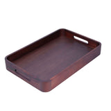 Walnut Rectangular Tray Wooden Dinner Plate Fruit Tray Household Tea Cup Holder for HomeSmall V1294-YM0721-3118210081011