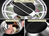 3.5L Stainless Steel Salad Spinner, Double-Layer Press Fruit Vegetable Dryer V1263-JX-5388