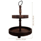 Rustic Wooden Wedding Cupcake Stand Tiered Dessert Display Dark Brown for Parties V1369-AZ3-W-20565