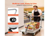 Platform Truck, 907.18 kg Capacity, Heavy Duty Steel Flatbed Cart with Swivel Wheels and Handle, V952-ZDPBC2000LBSULEYG001V0