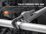 3-Piece Pipe Wrench Set, 10" 14" 18" Aluminum Straight Pipe Wrench, Adjustable Plumbing Wrench, with V952-GQBS101418IN6D4SMV0