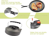 Cookware 9-piece for camping, outdoor, hiking, picnic, BBQ, foldable camping pans safe and BPA V1188-NK-BOL-73