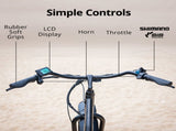 VALK Electric Fat Tyre Cruiser Bike, Step-Through eBike with Throttle, Tektro Hydraulic Brakes, V219-BIKFATVAF5KA