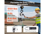 Manual Lever Chain Hoist, 1/4T 250KG Capacity Heavy Duty Come Along, 1.5M Lift G80 Alloy Steel Chain V952-MNKSBHLHL14T5QFC1001V0