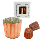 Tin Lined Copper Canel Mold Bakeware Single Professional Pan, French Custard Pastry Tray, Caramel V1366-AZ2-W-21231