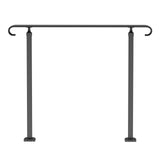 Handrails for Outdoor Steps, Fit 1-3 Steps Wrought Iron Handrail, Outdoor Stair Railing, Adjustable V952-LTFS1.2MLZFS00001V0