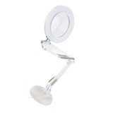 Desktop Magnifier 8X Magnification 10 Levels Adjustable Brightness 64 LEDs Magnifying Glass Desk V1294-YM0901-L4639W
