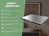 Rectangular Mirror LED Anti-Fog Illuminated Bathroom Living Room - 90x70cm V63-840631