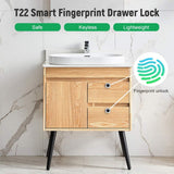 Compact Smart Fingerprint Lock T22 with Rechargeable Battery for Cabinets, Suitcases, Bikes, and V1259-DP01-A-2804