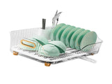 Dish Drying Rack Bowl Plate Storage Dish Drainer Rack with Drainboard for Kitchen Counter and Sink V1294-YM0901-3117240143611