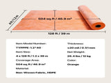 Waterproof Membrane for Shower, 1.2 x 40 m 46.45 m Waterproofing Tile Membrane, 0.5mm Thickness V952-LYFSM4125FT078LQJ001V0