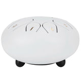 6in Tongue Drum 8Tones Ethereal Hand Pan Drums with Drumstick Percussion InstrumentWhite V1294-YM0721-3117200192313