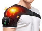 Cordless Heated Shoulder Massager Wrap, Portable Shoulder Brace Heating Pad with 3 Heat for Pain V1192-AZ-W-0282