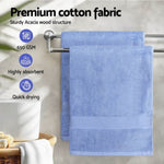 2 Pack Bath Sheets Set Cotton Extra Large Towel Blue TOWEL-D-180-L-BL