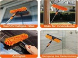 2-in-1 Window Squeegee with Telescopic Handle, 4.5m, Blue - Effective Cleaning for High Windows Cars V1188-MS-325-0333