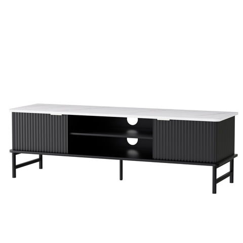 Artiss TV Cabinet Entertainment Unit Stand Storage 140CM FUR-S-CT06-TV140-WHBK