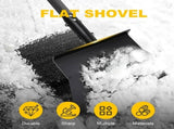 Multifunctional Garden Cleaning Shovel, Heavy-Duty Stainless Steel Flat Shovel with 54" Adjustable V1366-AZ2-W-16395